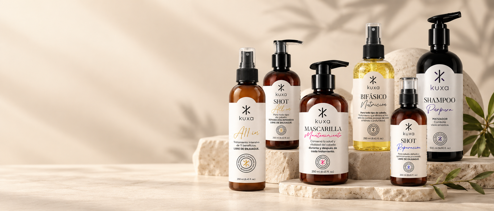 Colección profesional KUXA para cuidado y salud capilar